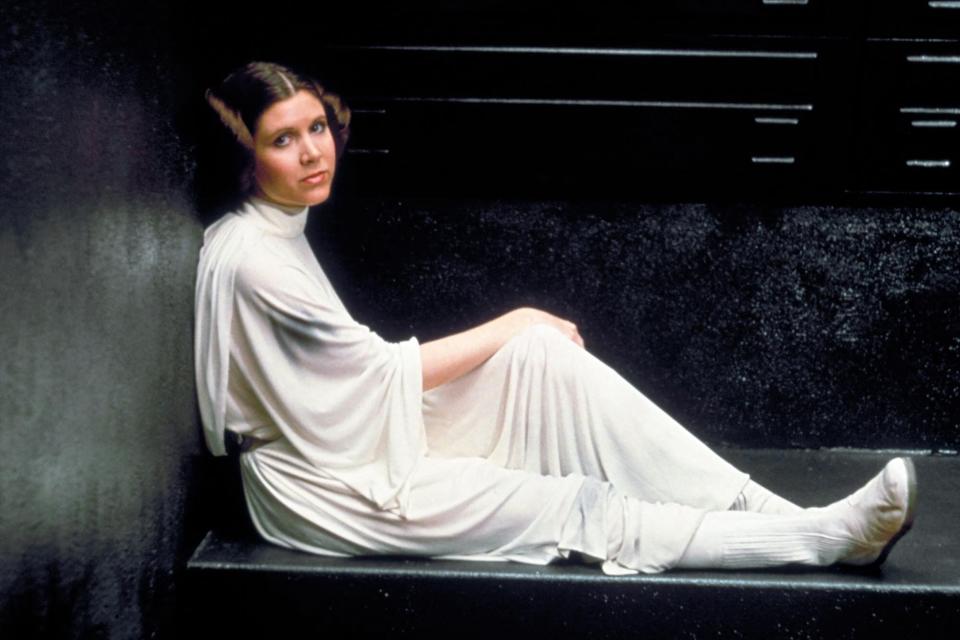 Carrie Fisher as Princess Leia in Star Wars Episode IV A New Hope 1977