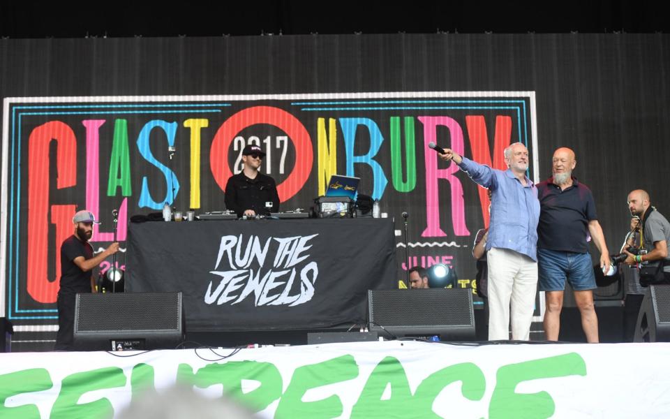 Jeremy Corbyn Glastonbury - Credit: Paul Grover for the Telegraph 