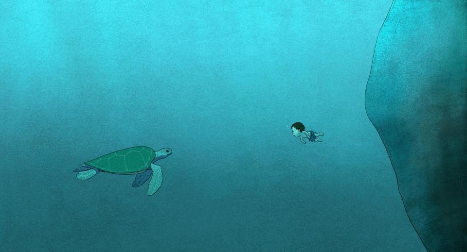 This image released by Sony Pictures Classics shows a scene from the animated film, "The Red Turtle." (Sony Pictures Classics via AP)