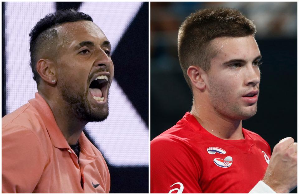 Nick Kyrgios y Borna Coric. (Foto: Lee Jin-man / AP / Steve Christo / AP).