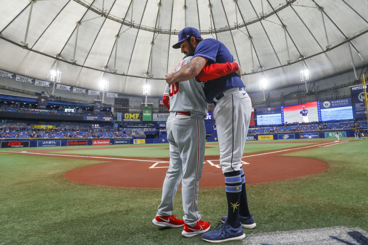 Rays wear Devil Rays jerseys for first time in playoffs, National