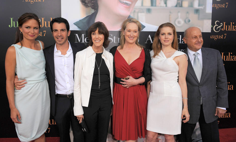 Julie and Julia LA Premiere 2009 Mary Lynn Rajskub Chris Messina Nora Ephron Meryl Streep Amy Adams Laurence Mark