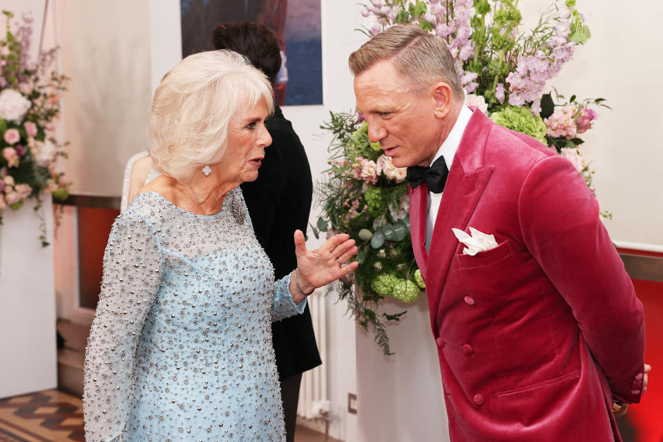 <p>Camilla, Duchess of Cornwall looked like she wanted to discuss the casting of the next James Bond. </p>