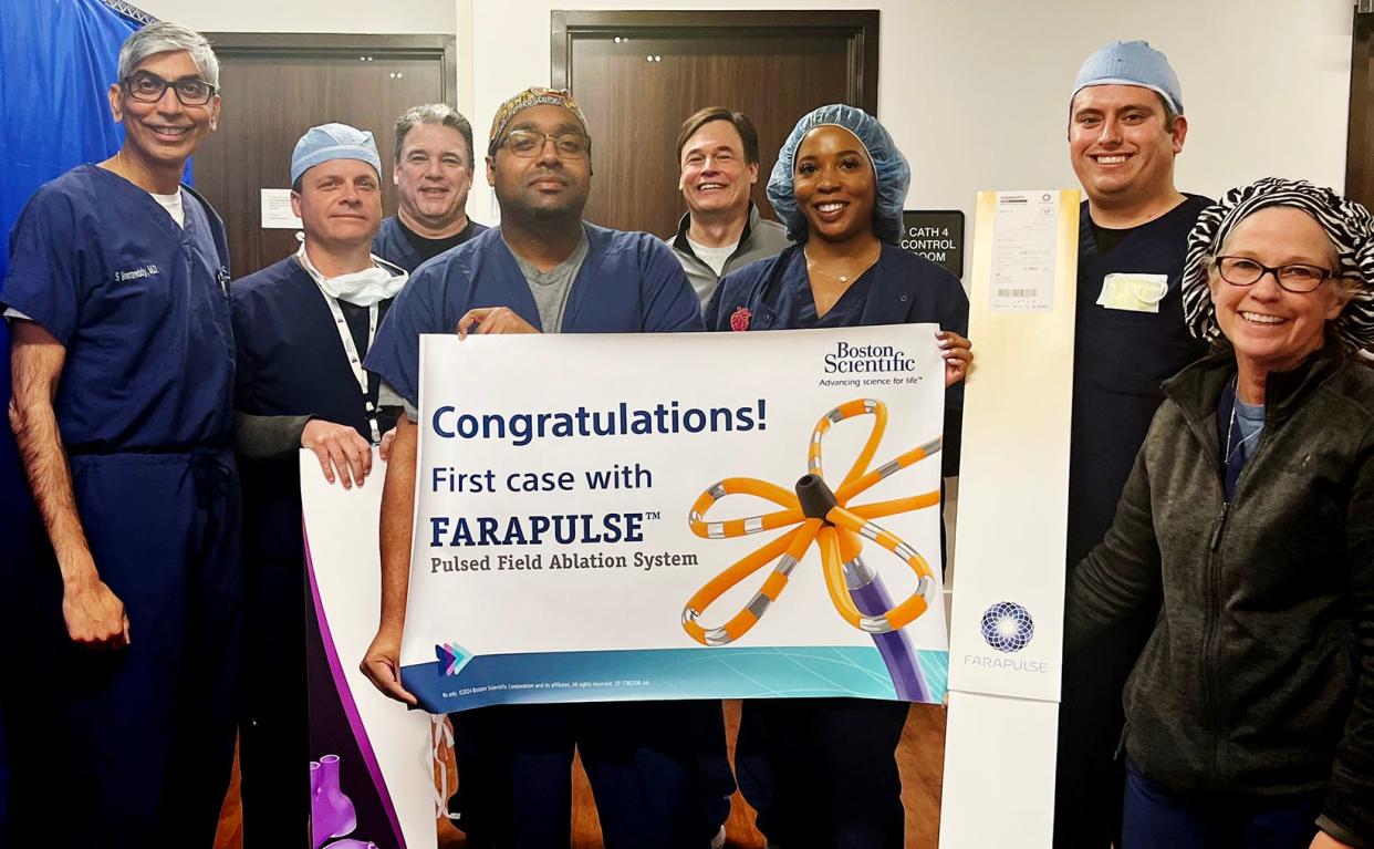 CHRISTUS Highland Medical Center is the first hospital in Louisiana to perform a new atrial fibrillation procedure using the Boston Scientific Farapulse Pulsed Field Ablation system, a new FDA-approved treatment for atrial fibrillation.