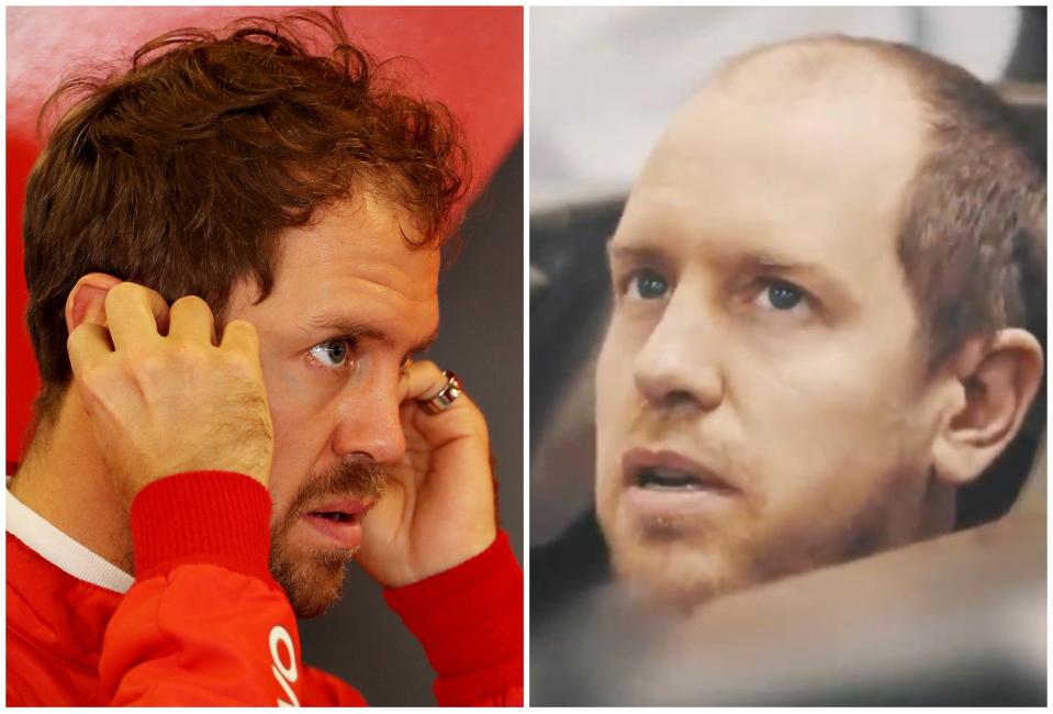 Sebastian Vettel ha sorprendido a los aficionados a la Fórmula 1 con su nueva imagen. Y es que la melena rubia del piloto alemán ha desaparecido para dejar paso a unas prominentes entradas. (Foto: Mark Thompson / Getty Images / Twitter / <a href="http://twitter.com/AstonMartinF1/status/1354489347572174856" rel="nofollow noopener" target="_blank" data-ylk="slk:@AstonMartinF1;elm:context_link;itc:0;sec:content-canvas" class="link ">@AstonMartinF1</a>).