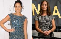 <p>While Meghan wore this patterned number a magazine party in the US in 2014, over in the UK, Pippa was seen in a similar design at the Wheelchair Rugby final the same year.</p>