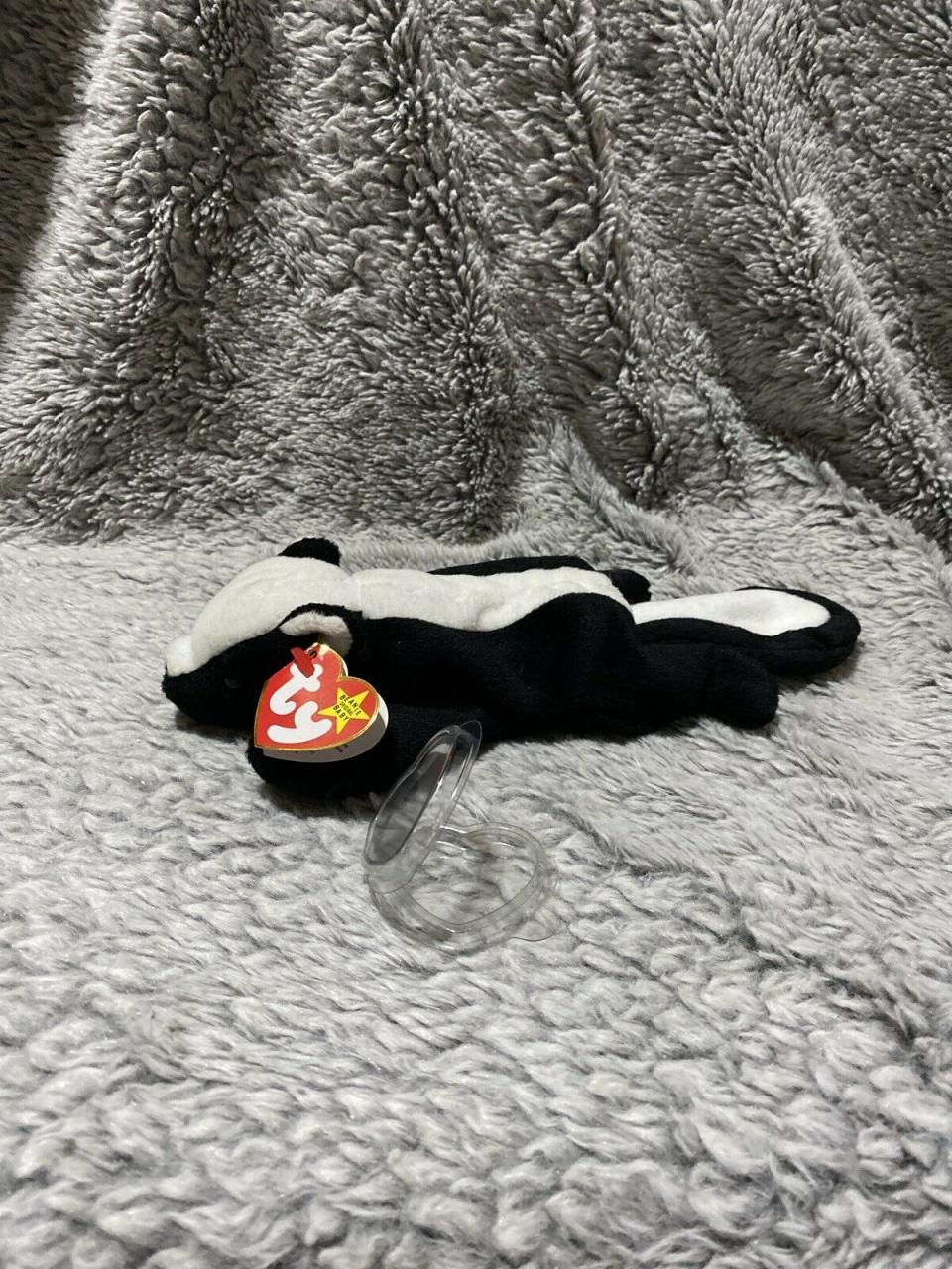 <p><strong>Beanie Babies</strong></p><p>ebay.com</p><p><strong>$25000.00</strong></p><p><a href="https://go.redirectingat.com?id=74968X1596630&url=https%3A%2F%2Fwww.ebay.com%2Fitm%2F324189708709&sref=https%3A%2F%2Fwww.cosmopolitan.com%2Flifestyle%2Fg24162108%2Fmost-expensive-valuable-beanie-babies-collectible%2F" rel="nofollow noopener" target="_blank" data-ylk="slk:Shop Now;elm:context_link;itc:0;sec:content-canvas" class="link ">Shop Now</a></p><p>Apparently what makes this skunk so valuable is all the mistakes on the tags, although I’d say the name “stinky” does a fair enough job of marketing it.</p>