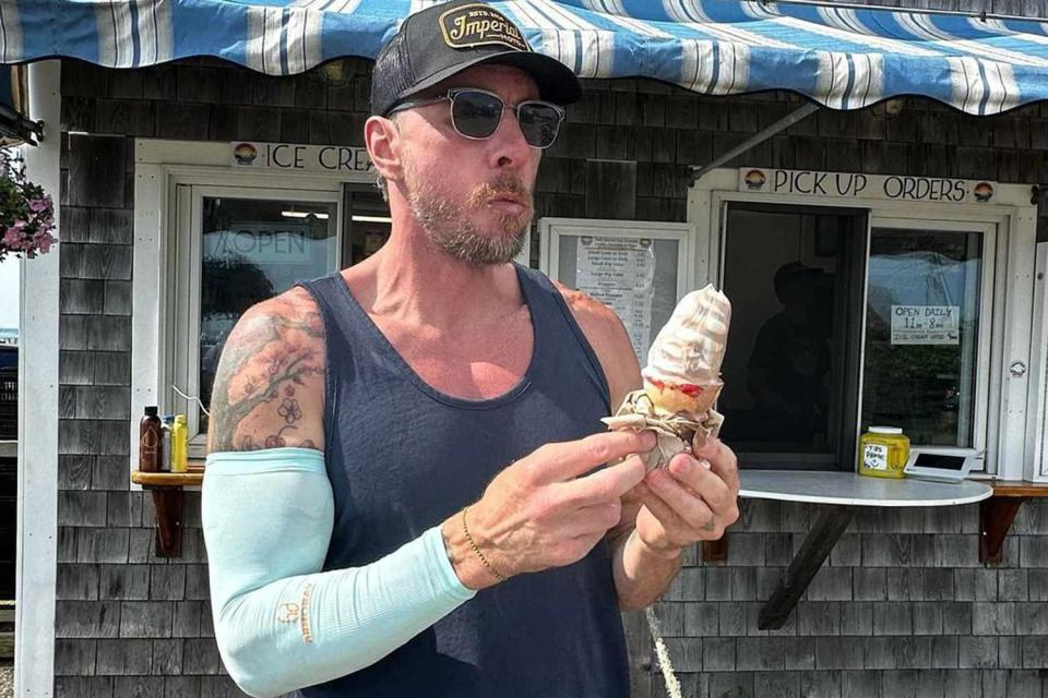 <p>daxshepard/Instagram</p> Dax Shepard eating Dairy Queen