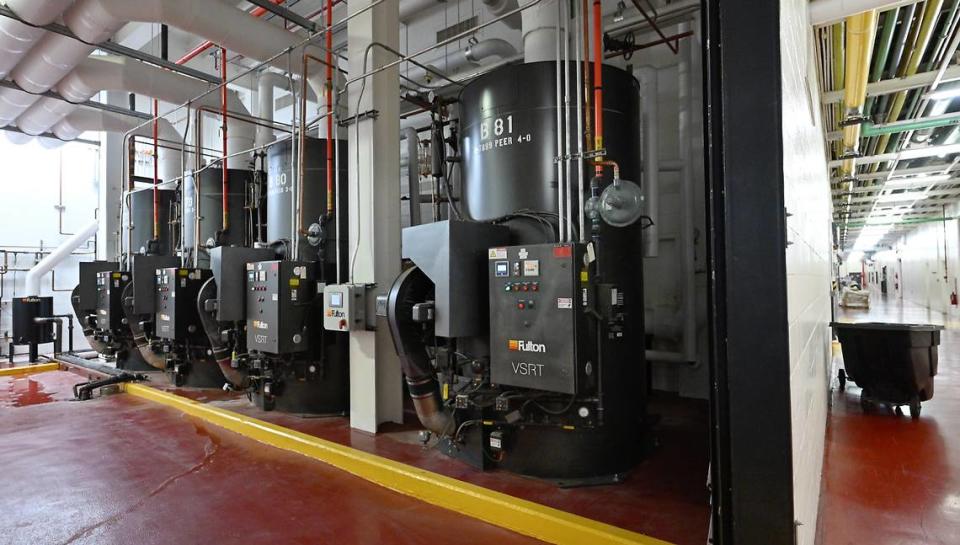 New energy efficient boilers at Sconza Chocolates in Oakdale, Calif., Thursday, May 30, 2024.