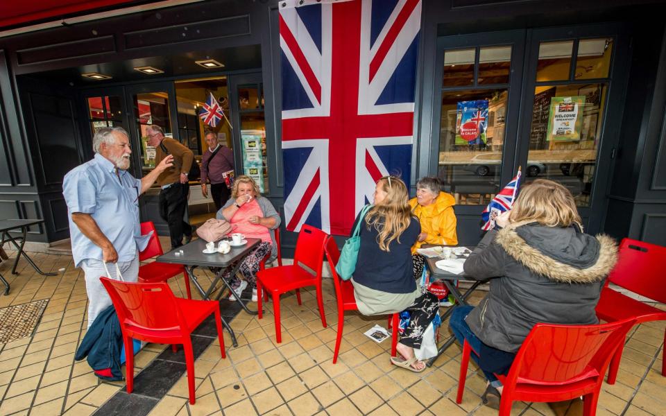 British tourists soaking up the sights in Calais - Credit: PHILIPPE HUGUEN/AFP