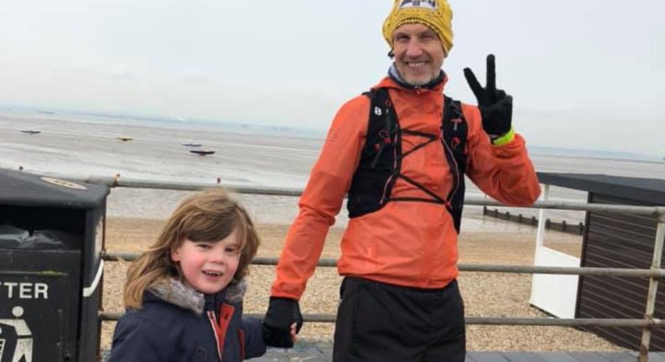 Ian walking with Rudy back to the car in Southend (Natalie Fernando)