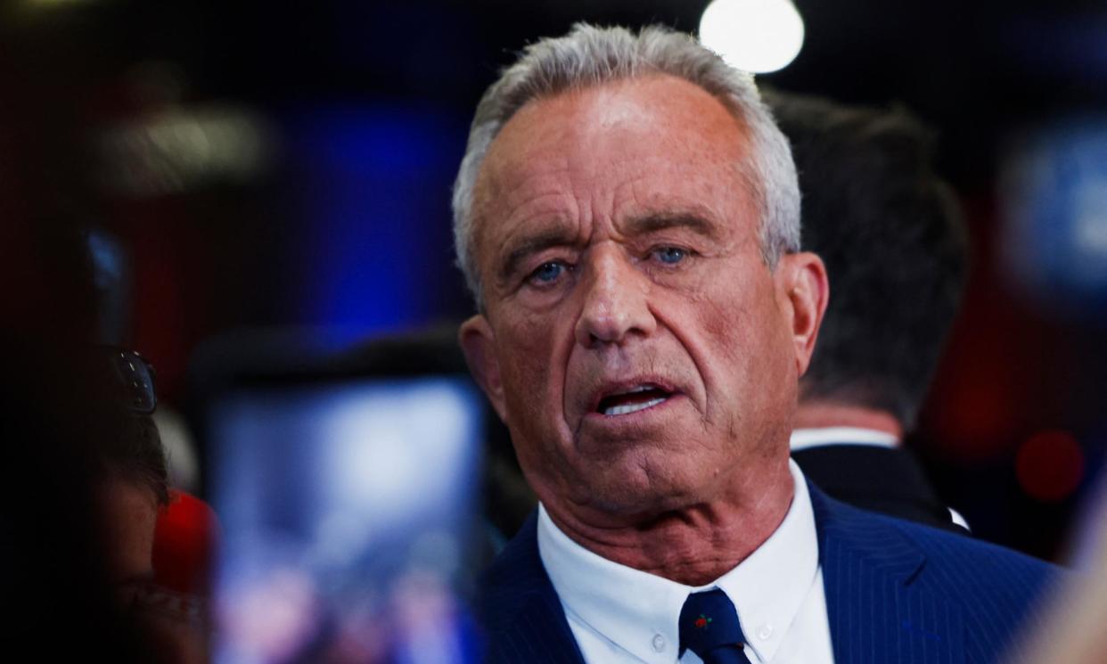 <span>Robert F Kennedy Jr: ‘I received a letter from the National Marine Fisheries Institute saying they were investigating me for collecting a whale specimen.’</span><span>Photograph: Evelyn Hockstein/Reuters</span>