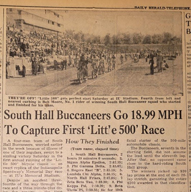 The first Little 500 race took place in 1951 and the Bloomington Daily Herald-Telephone was there to cover it.