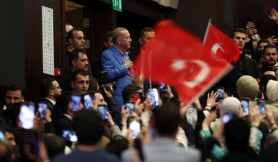 El presidente de Turquía, Recep Tayyip Erdogan, durante un evento de campaña. Foto: cortesía Prensa Presidencial de Turquía.