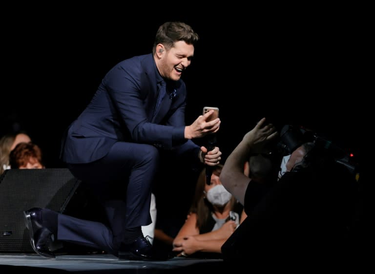 The work of Michael Buble is among the songs which record companies say have been illegally used by music AI startups Suno and Udio to train their generative AI engines (Ethan Miller)