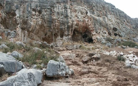 Misliya Cave is one of several prehistoric cave sites located on Mount Carmel - Credit: AFP