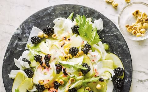 Fennel, apple and blackberry salad - Credit: Haarala Hamilton