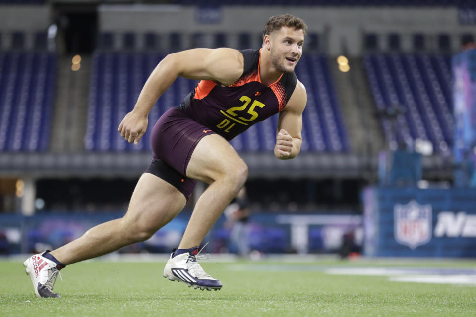Likely high draft pick Nick Bosa has made the business decision to tone down his Twitter feed. (AP)