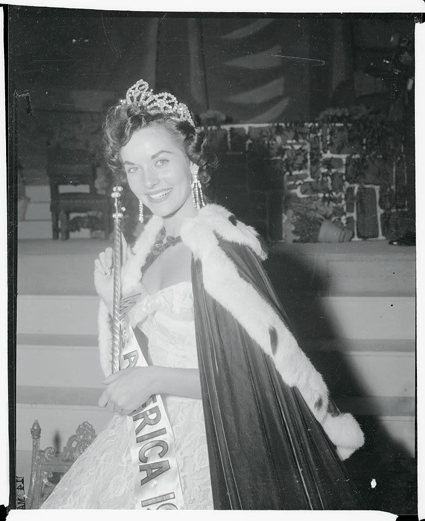 Meriwether smiling after being crowned