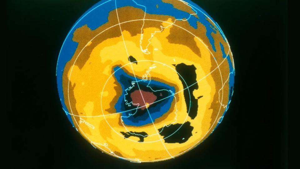 南極上空的臭氧空洞
