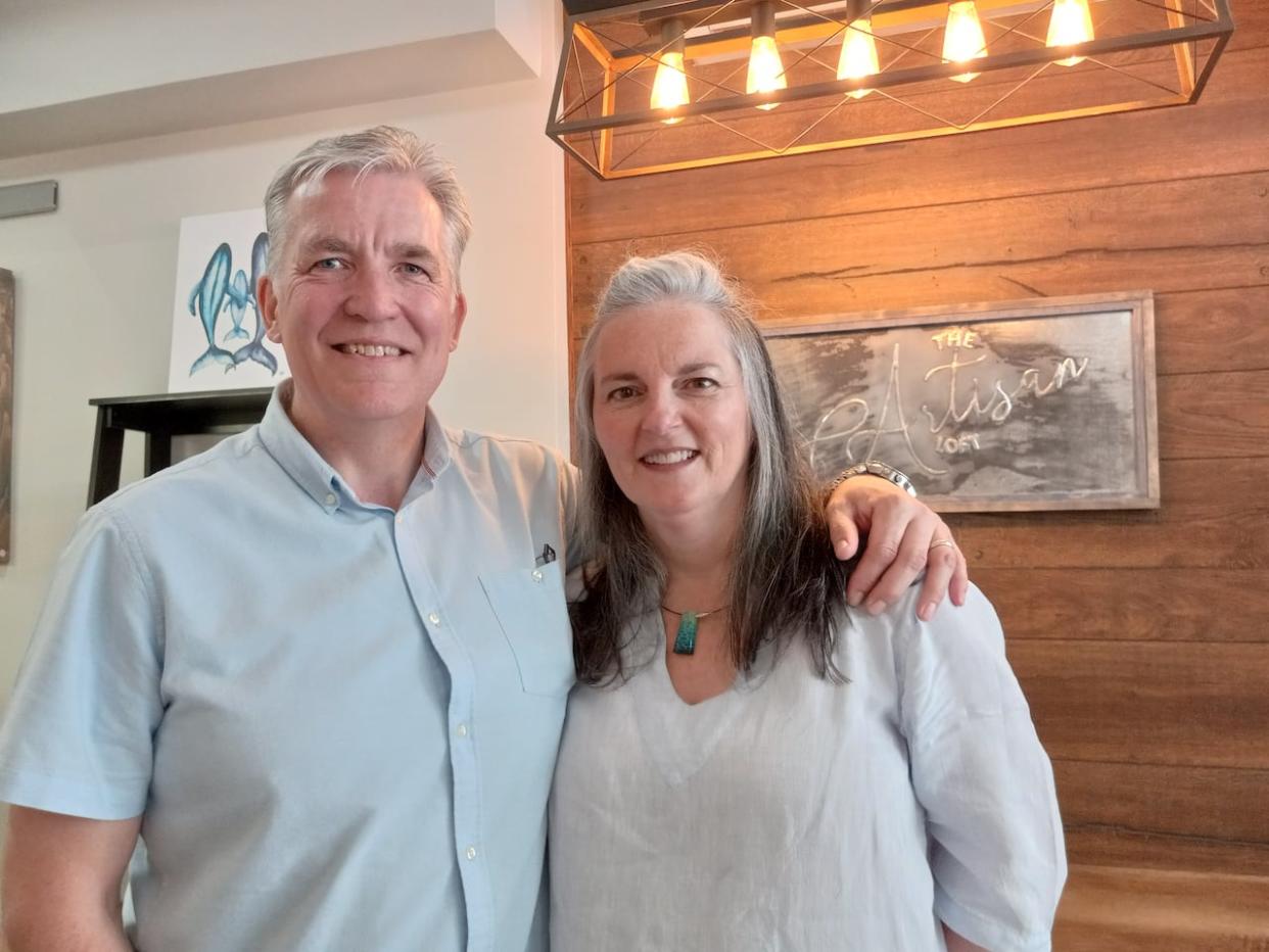 Darren and Joanne Reid celebrated the grand opening of The Artisan Loft on Thursday. (Elizabeth Whitten/CBC - image credit)