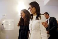 Ellen Pao (R) and attorney Therese Lawless leave the courtroom after losing in Pao's high profile gender discrimination lawsuit against venture capital firm Kleiner, Perkins, Caufield and Byers in San Francisco, California March 27, 2015. REUTERS/Beck Diefenbach