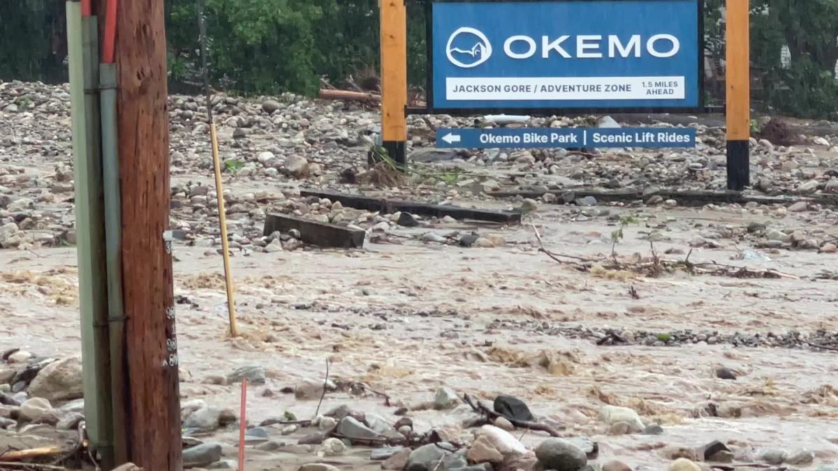 Flooding at Okemo in Ludlow, Vermont