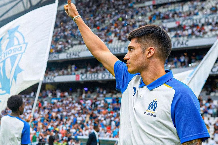 Joaquin Correa  en el  Olympique de  Marsella, donde fue presentado como refuerzo este lunes 28 de agosto de 2023