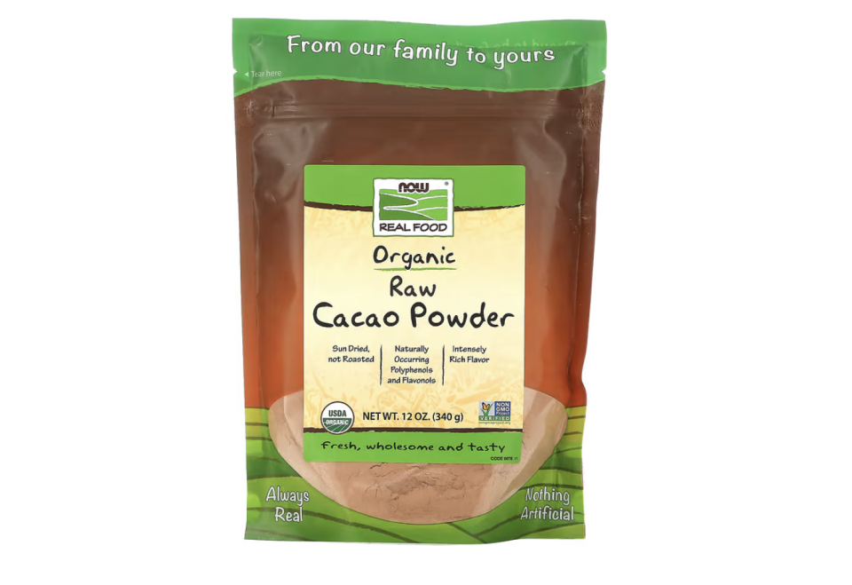 NOW Foods, Real Food, Organic Raw Cacao Powder. (PHOTO: iHerb)