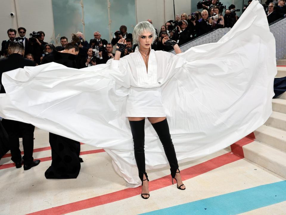 Cara Delevingne attends the 2023 Met Gala.