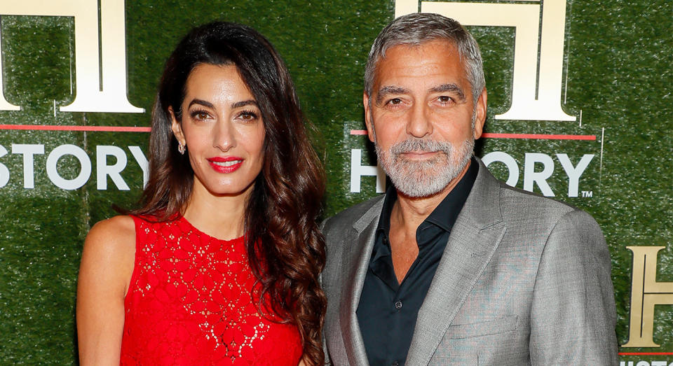 Amal Clooney was joined by her husband, George, for the event in New York. (Getty Images)