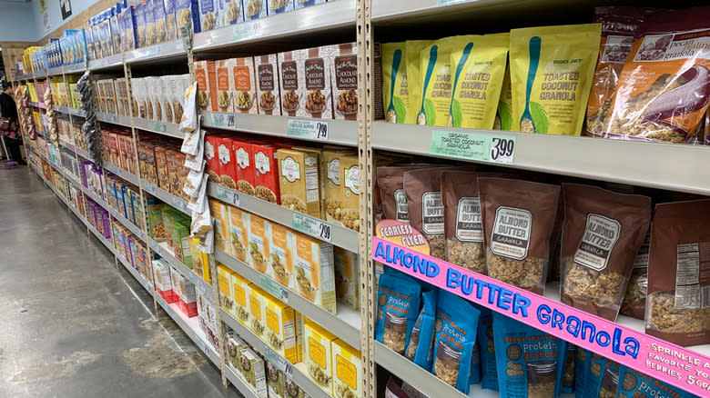Trader Joe's aisle with granola