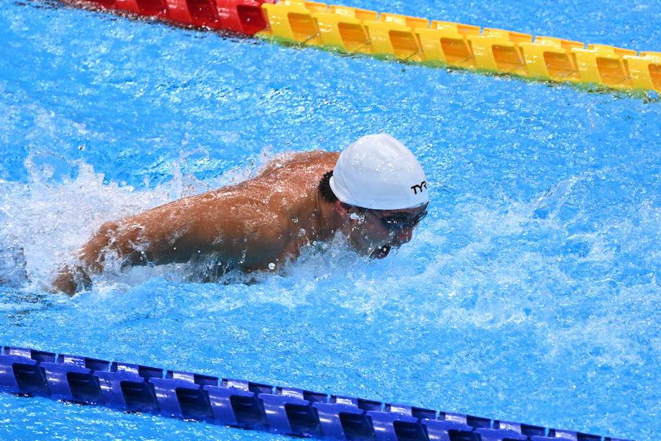 Singapore swimmer Toh Wei Soong during the men's 50m butterfly (S7) heats at the 2020 Tokyo Paralympics. (PHOTO: Sport Singapore)
