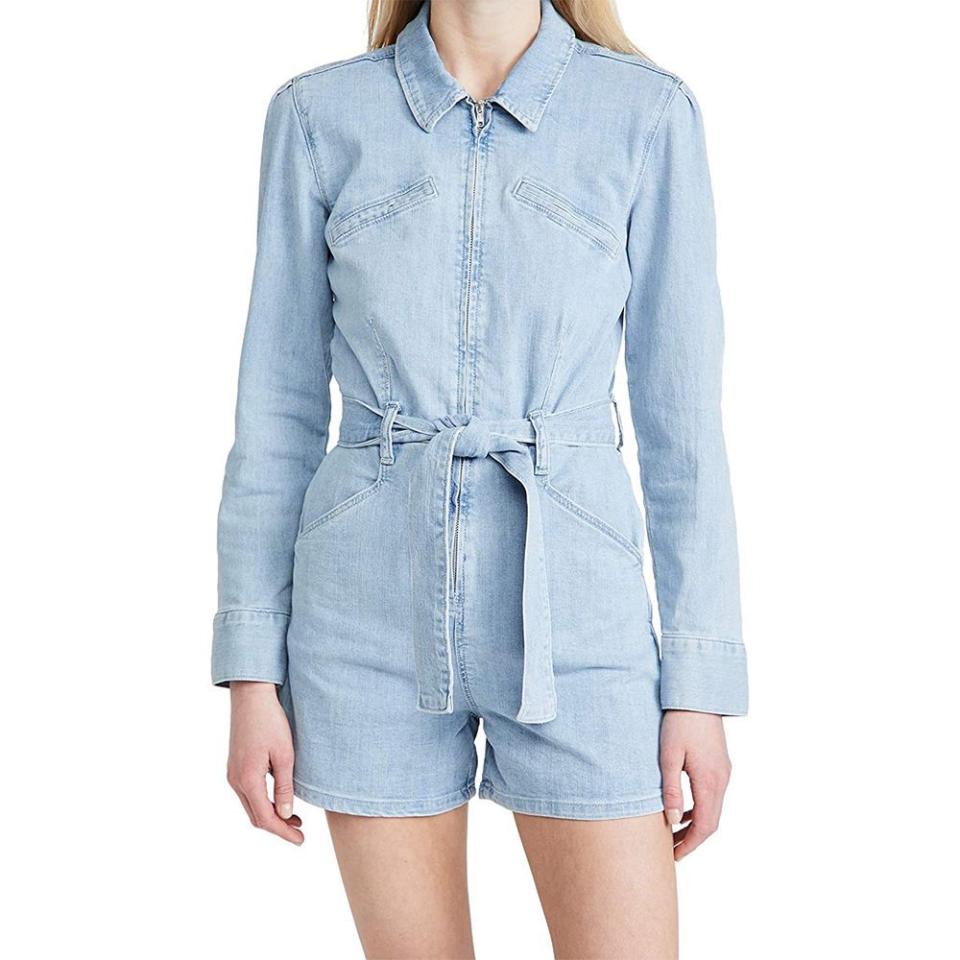 14) PAIGE Jemma Puff Sleeve Zip Romper