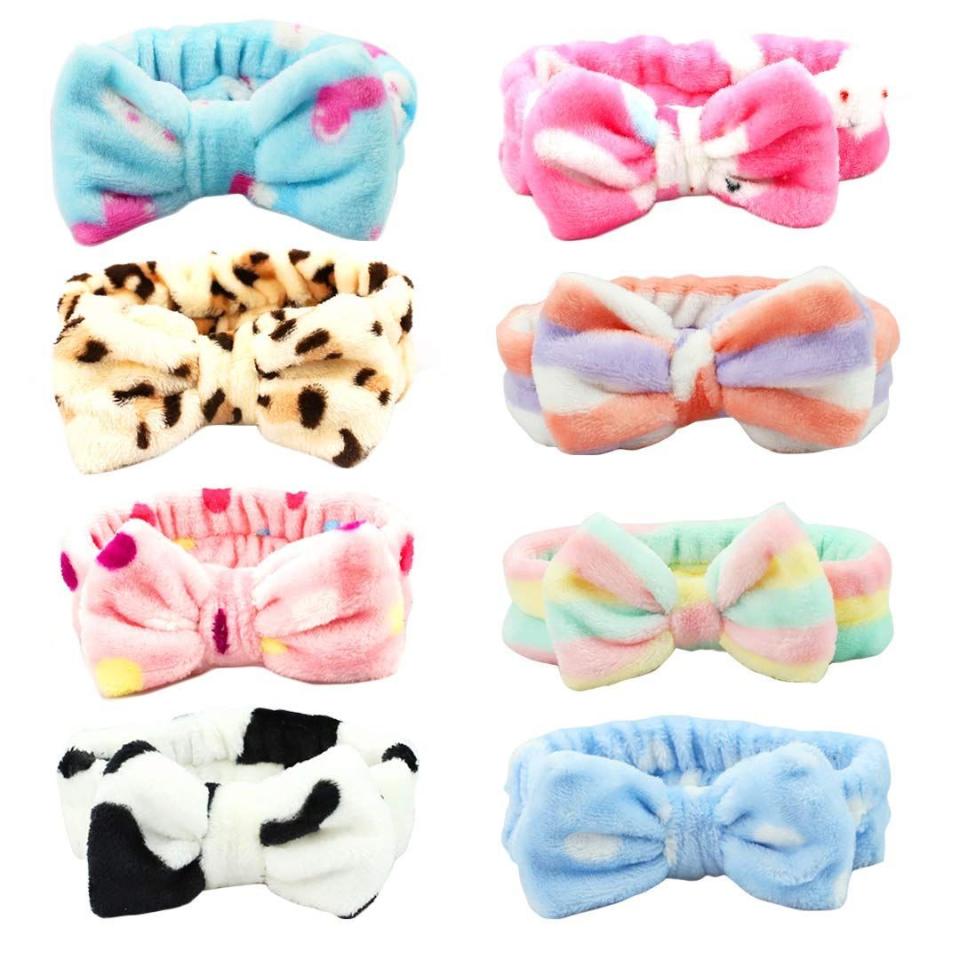 1) 8-Pack Spa Headbands