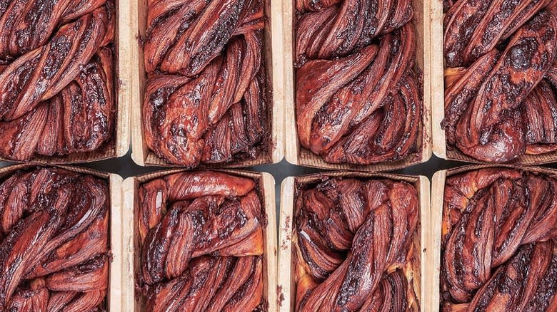 loaves of braided babka bread