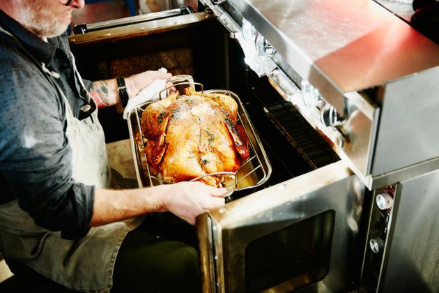 Be mindful of your kitchen setup when preparing holiday meals. (Photo: Thomas Barwick via Getty Images)