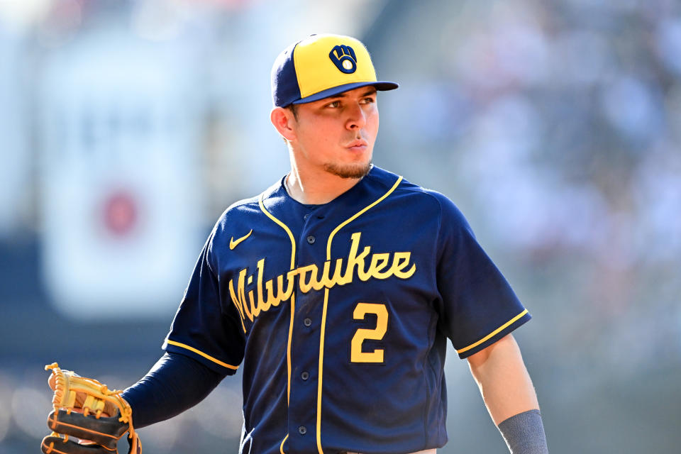 近日波士頓紅襪向密爾瓦基釀酒人交易來內野手Luis Urías。（MLB Photo by Nick Cammett/Diamond Images via Getty Images）