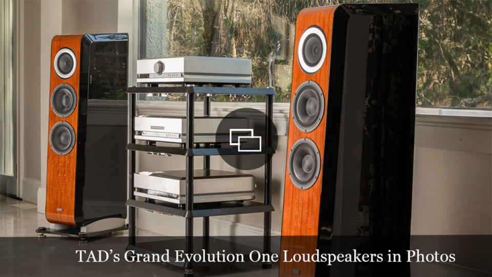 TAD's Grand Evolution One loudspeakers.