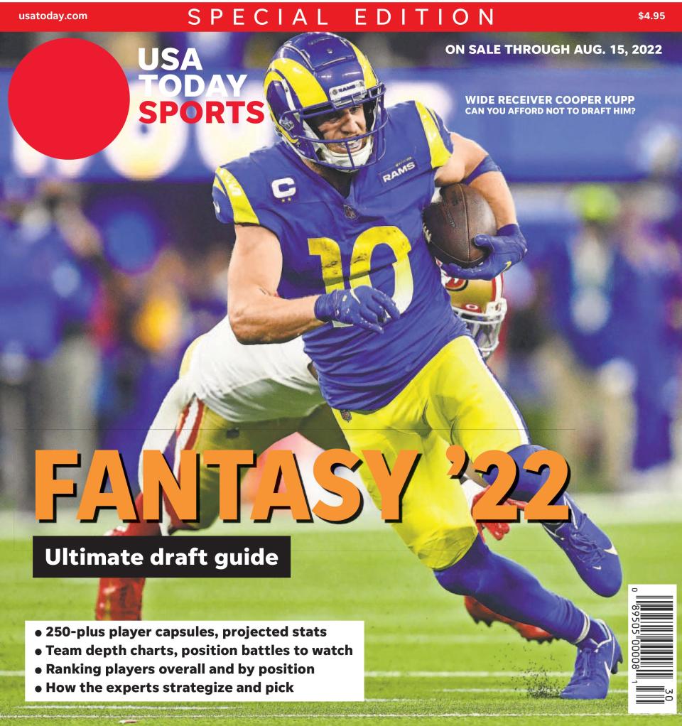 Los Angeles Rams wide receiver Cooper Kupp is one of four cover regional cover subjects for USA TODAY Sports' annual fantasy football preview issue.