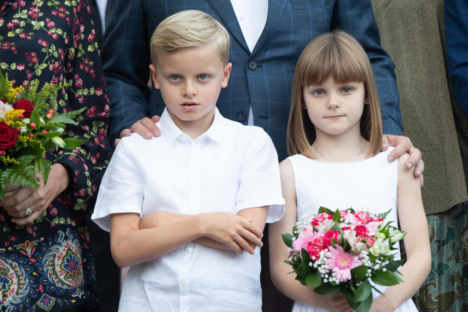 MONACO, MONACO - SEPTEMBER 09: (EDITOR'S NOTE : NO TABLOIDS WEB & PRINT, NO DAILY MAIL, NO DAILY MAIL GROUP, NO VOICI, NO CLOSER) Prince Jacques of Monaco and Princess Gabriella of Monaco attend the traditional Monaco picnic on September 09, 2023 in Monaco, Monaco. (Photo by Pierre Villard/SC Pool - Corbis/Getty Images)