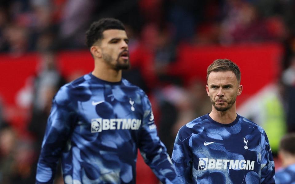 Contrasting fortunes: Spurs striker Dominic Solanke is in the England squad but James Maddison is not (Action Images via Reuters)