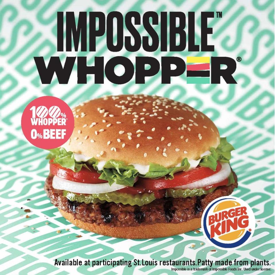 An ad for Burger King's new Impossible Whopper.