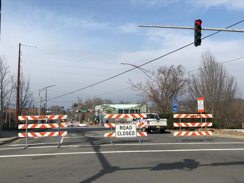 Montford Avenue bridge was closed due to an Interstate 240 wreck that happened the morning of Jan. 28.