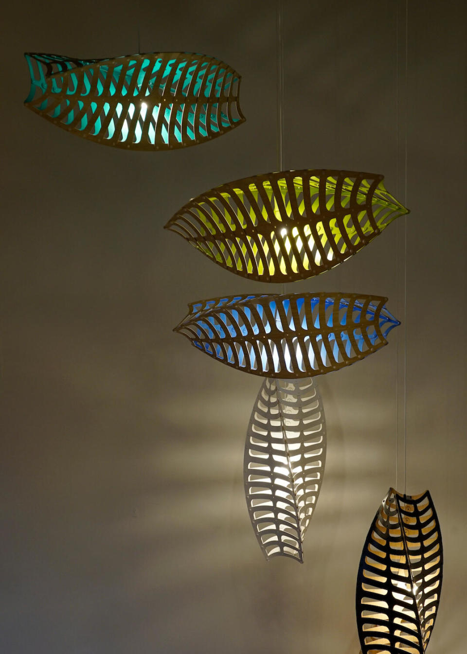 Toru pendant lights in Bamboo by David Trubridge