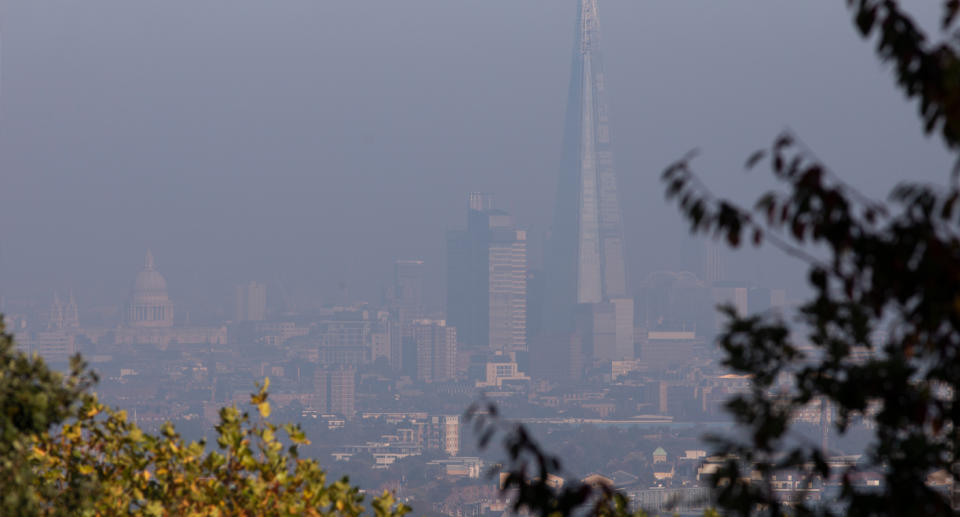 A haze hangs over the city skyline of London. Source: Getty