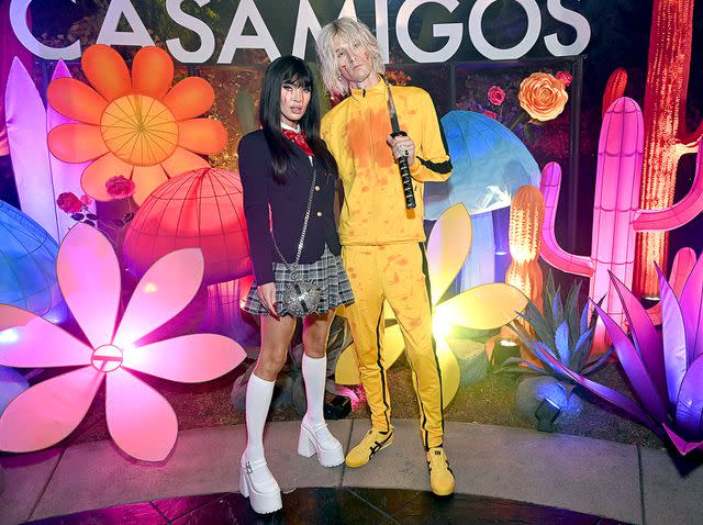 <p>Matt Winkelmeyer/Getty</p> Megan Fox and Machine Gun Kelly attend the Annual Casamigos Halloween Party on October 27, 2023 in Los Angeles, California.