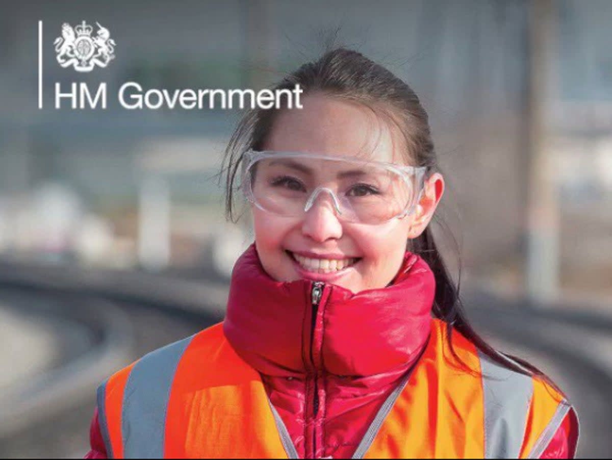 Rail project: the image used by the Department for Education to promote ‘Skills Bootcamps' (HM Government)