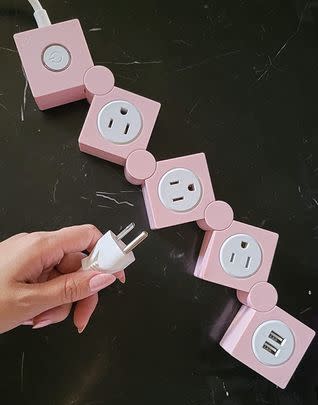 A flexible power strip for anyone who has ever struggled to get all of their plugs to reach