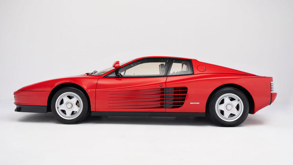 A 1985 Ferrari Testarossa Monospecchio.